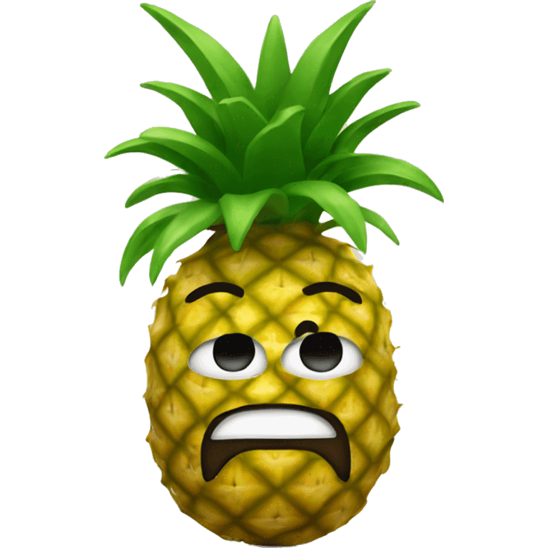 pineapple mixed with apple that has dreads  emoji