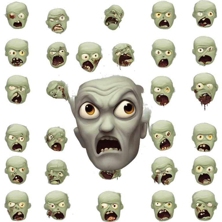 Zombie making ugly funny face man emoji