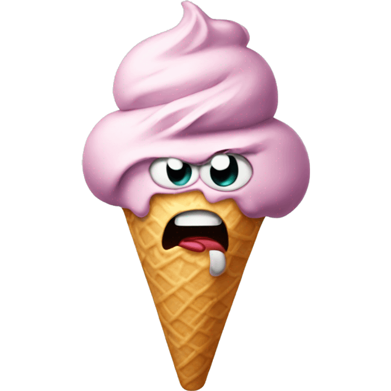 Ice cream angry  emoji