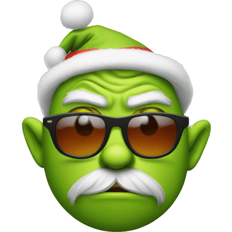 Sunglass grinch emoji