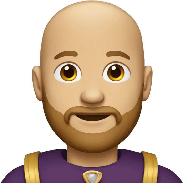 Bald Shriner with light brown beard emoji