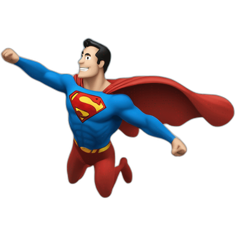 Superman flying emoji