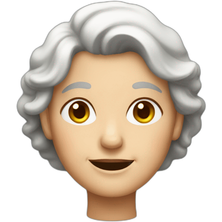 old  lady with brown hair emoji