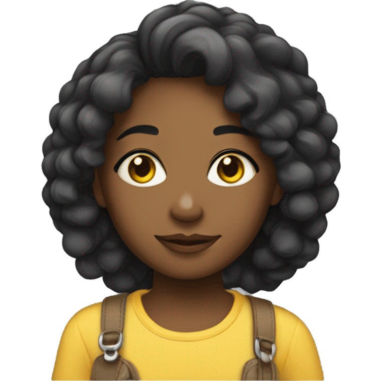 African-American Pansexual girl  emoji