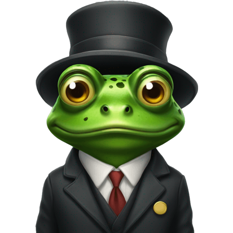 frog in mafia suit emoji