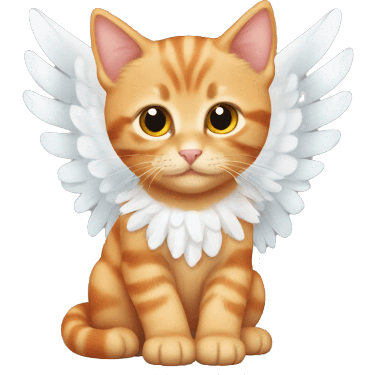 Orange tabby kitten with angel wings  emoji