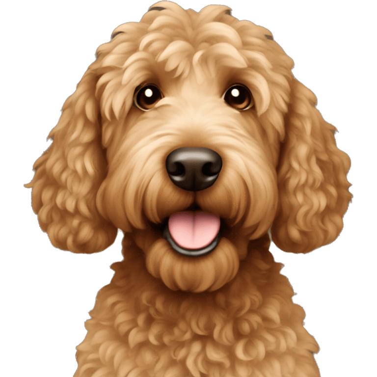 Brown goldendoodle emoji