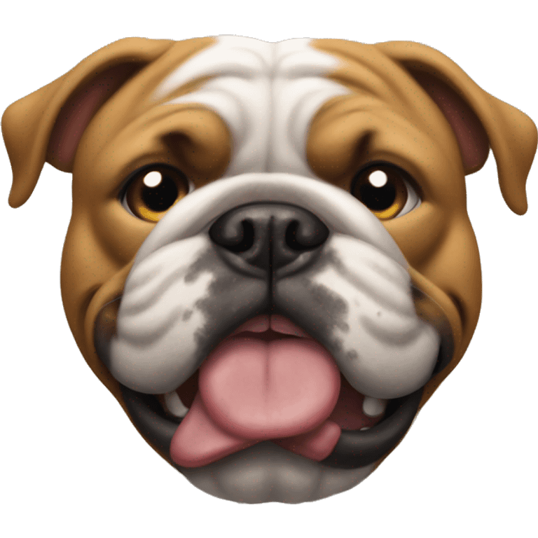 Bulldog with a bob emoji