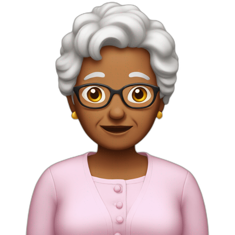 Grandma out of cake emoji