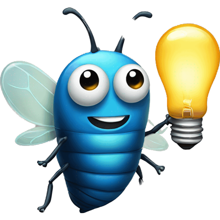 firefly with light bulb emoji