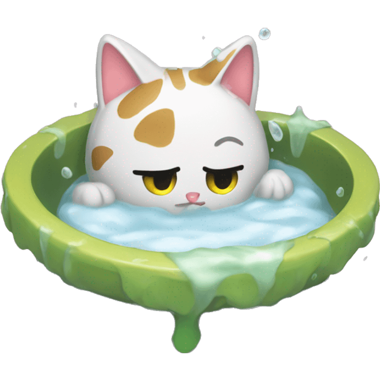 Kitty slime bath emoji