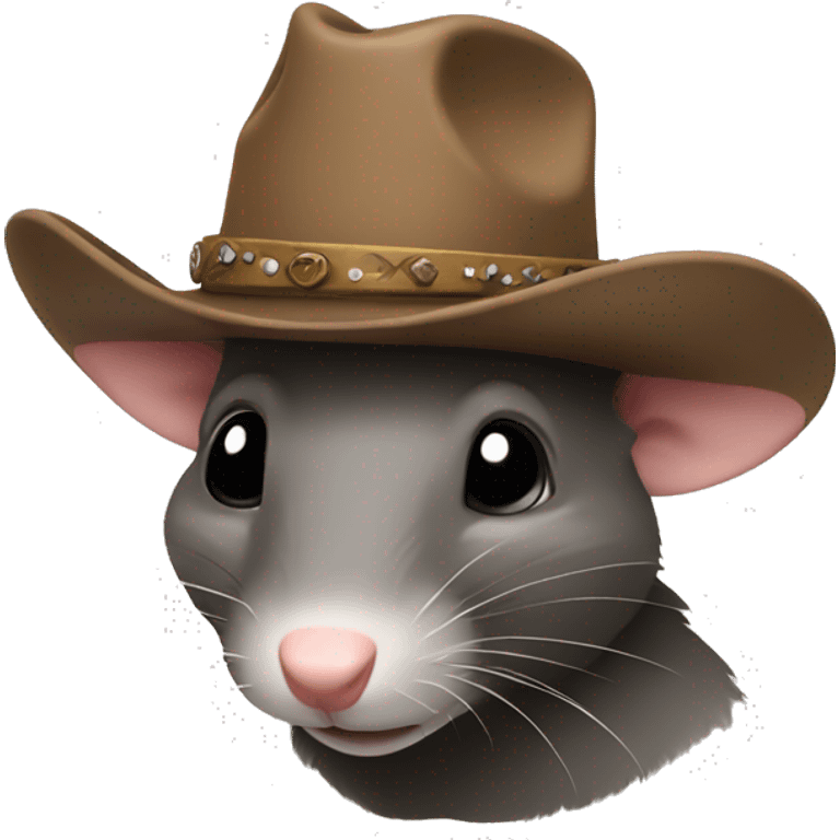 rat wearing cowboy hat emoji