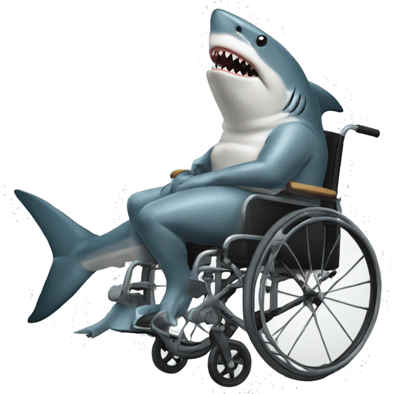 Shark in wheelchair  emoji