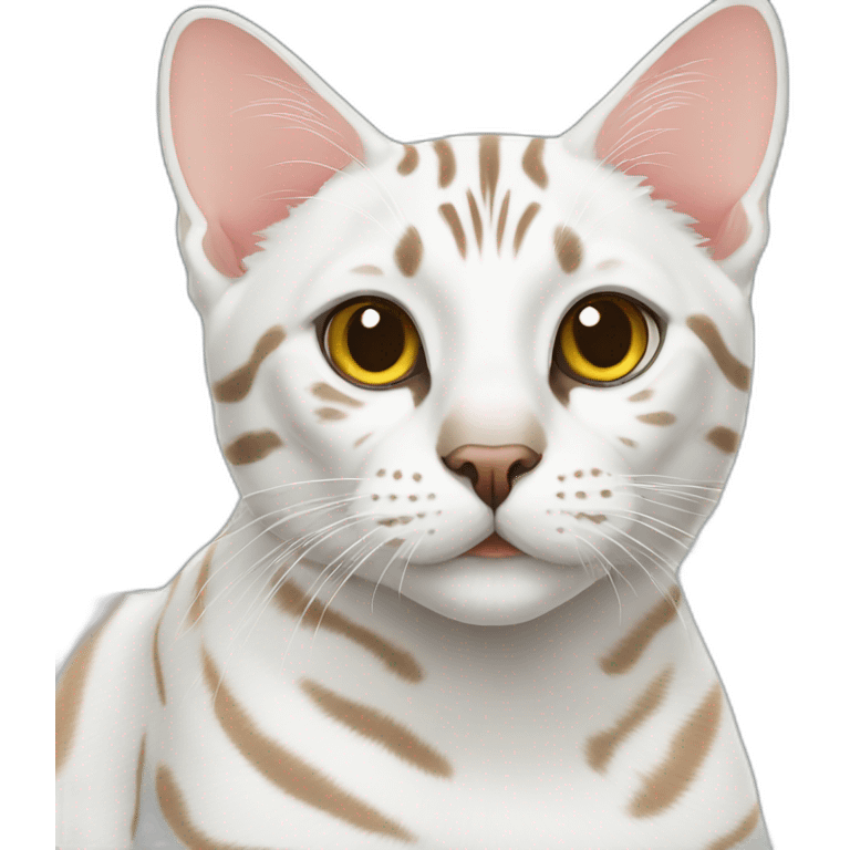 White bengal cat emoji