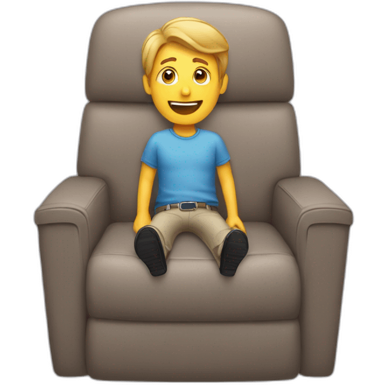 Man flying by the seat of his pants emoji