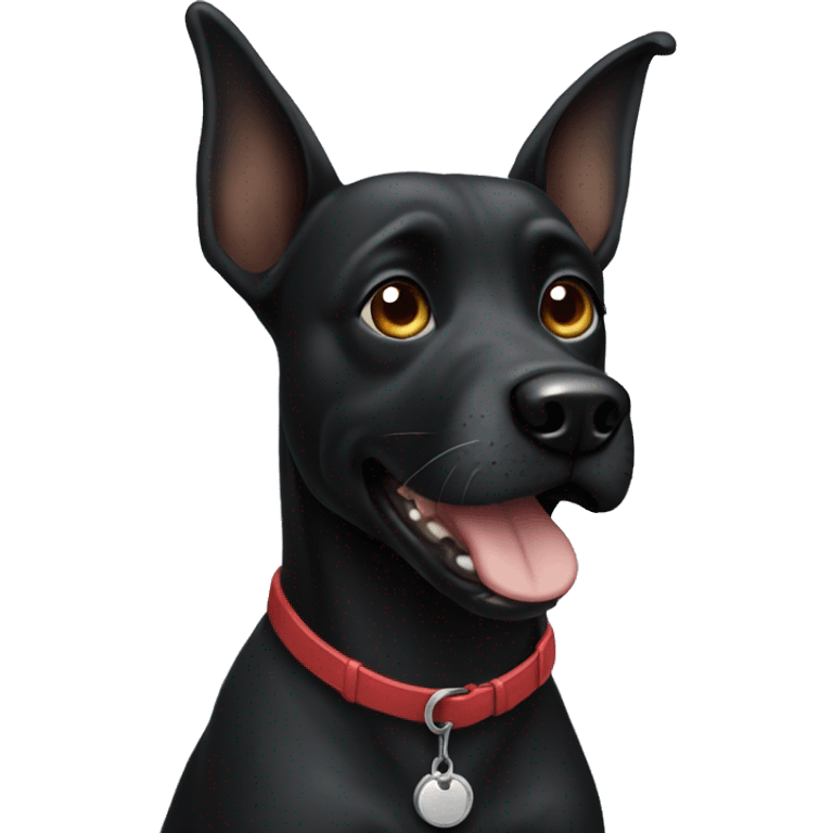 black dog being werid emoji