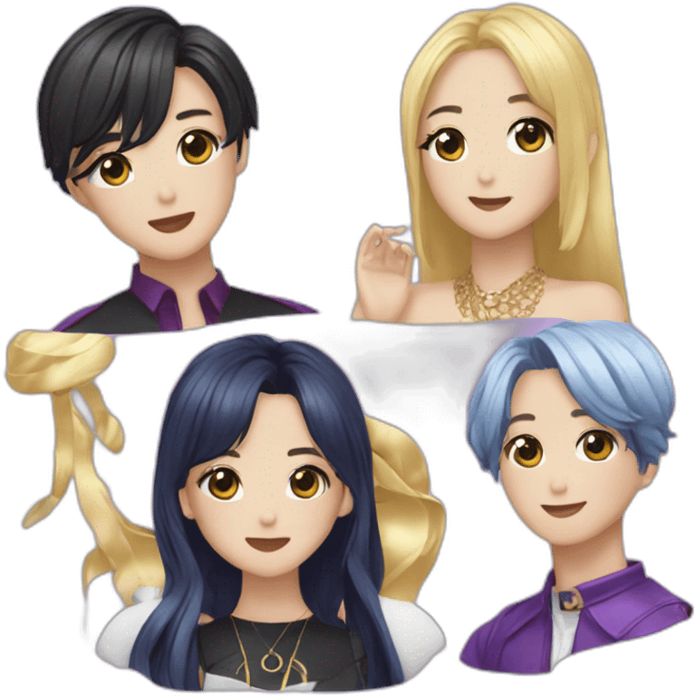 Aespa four members Idol Music Groups emoji