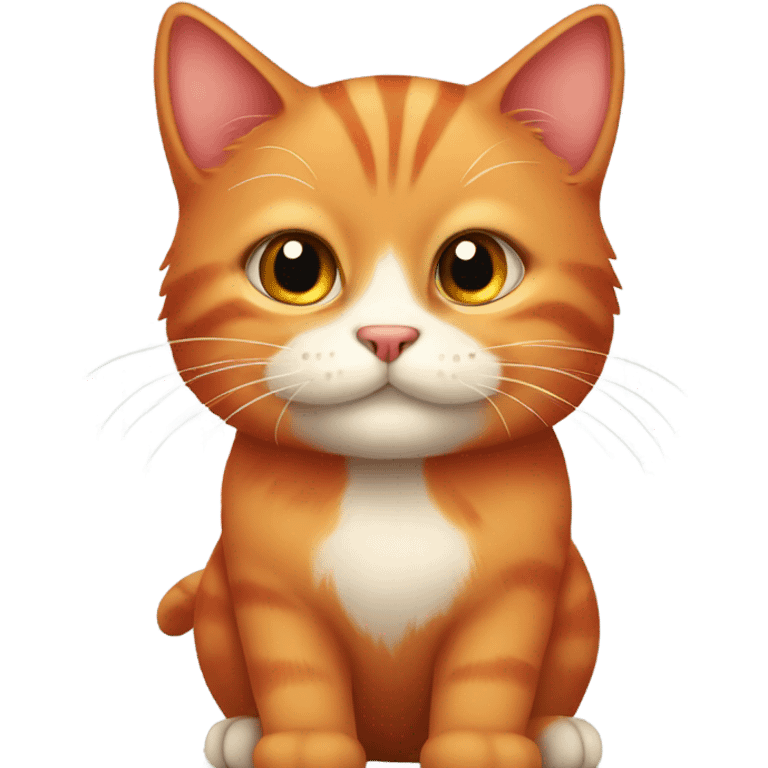 cute red cat looking  emoji