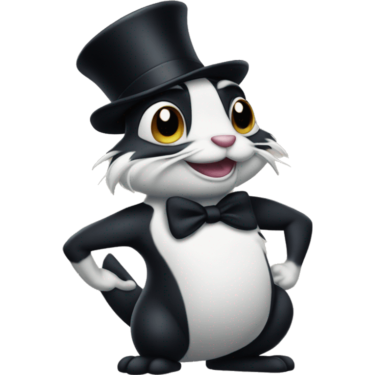 pepe la pew in a top hat  emoji