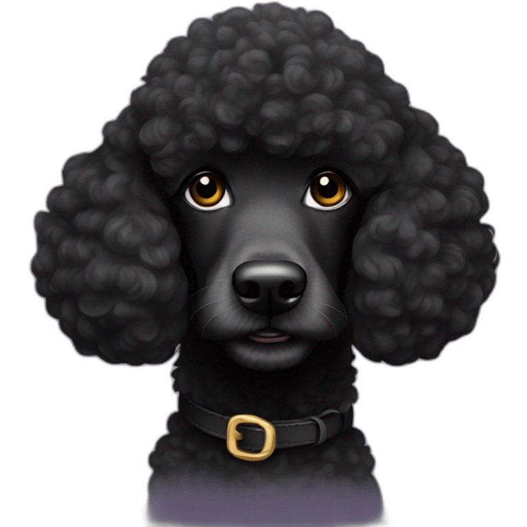 black phantom poodle emoji