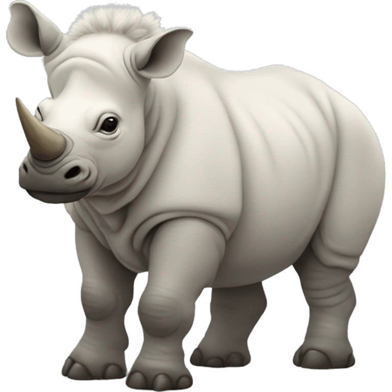 woolly white rhinocerous baby emoji