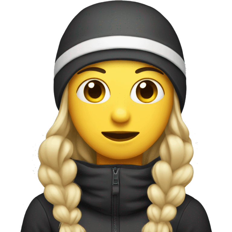 Girl with a ski mask emoji