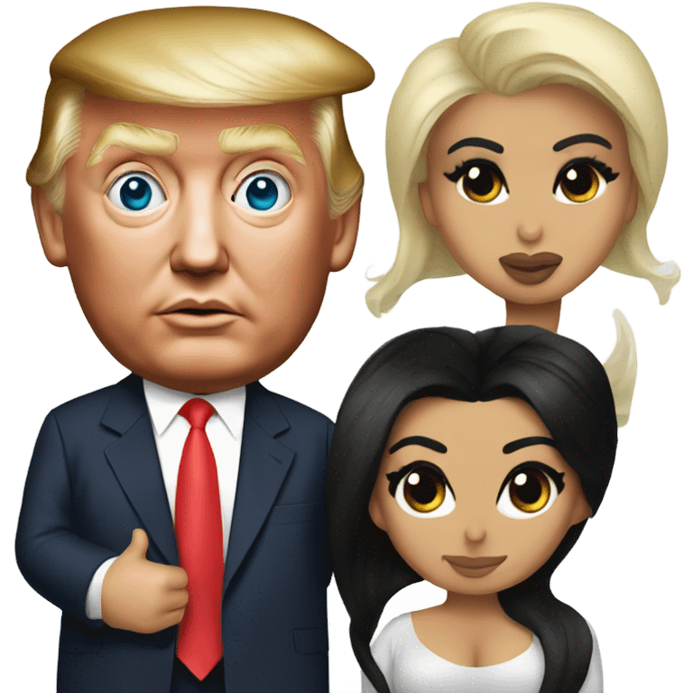 Kim kardashian and donald trump emoji