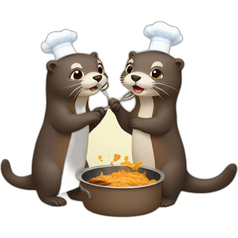 otter cooking another otter emoji