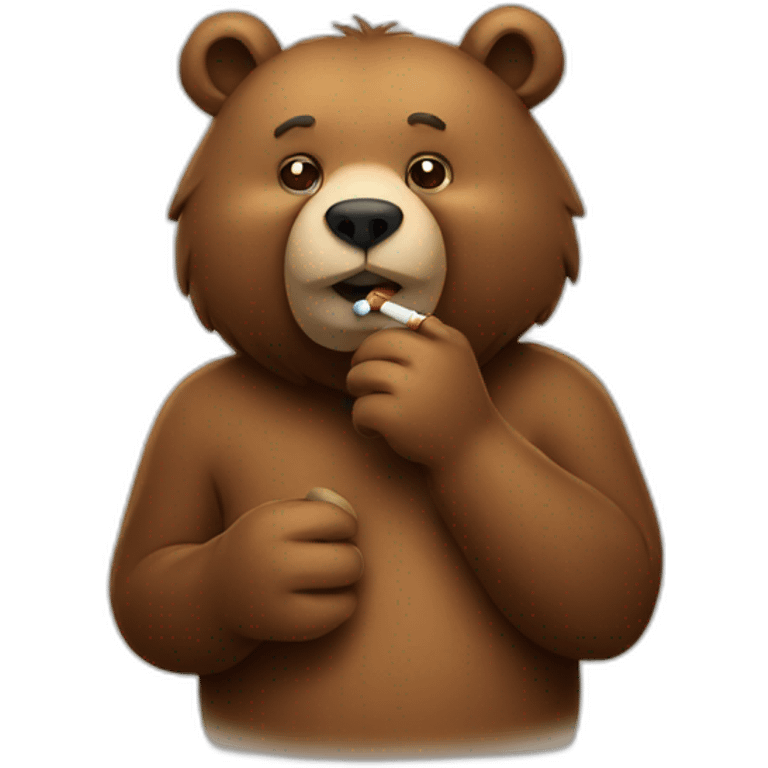 bear smoking emoji