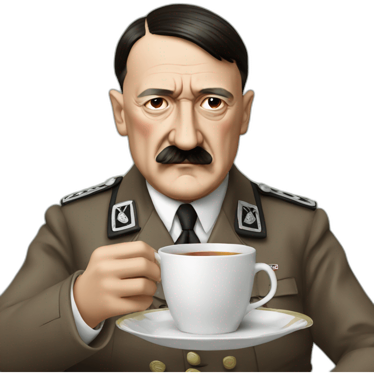 adolf hitler enjoying tea emoji