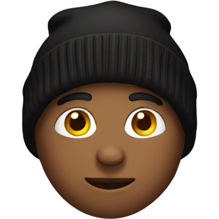 Black beanie emoji