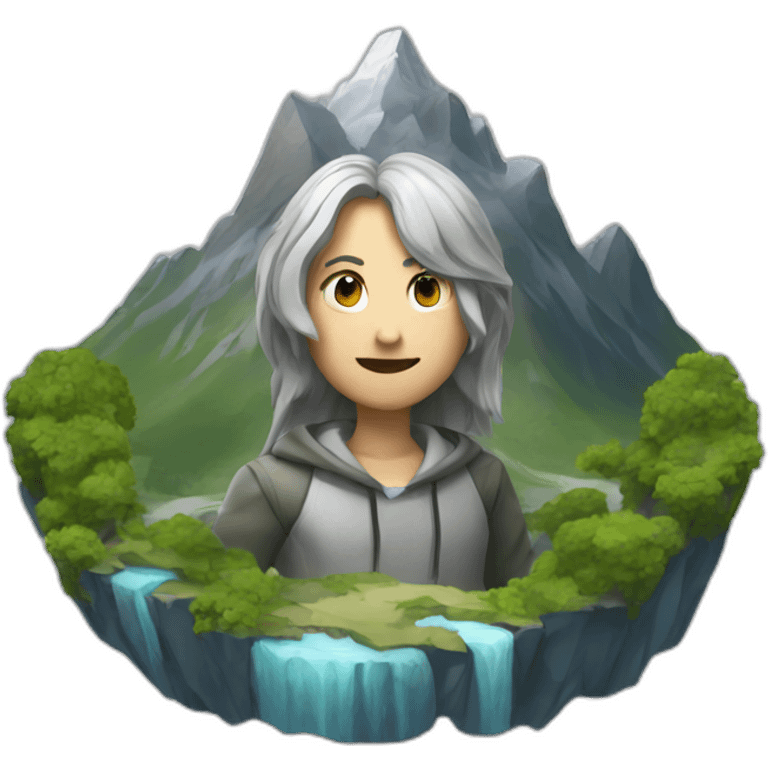 A personification of a mountain  emoji