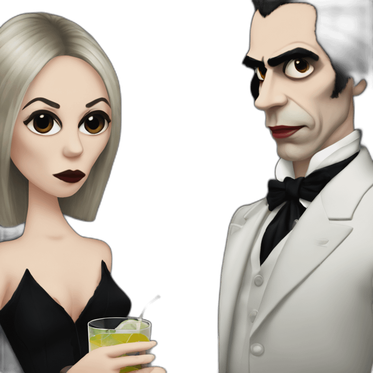 vampire wife and nick cave drinking martinis emoji