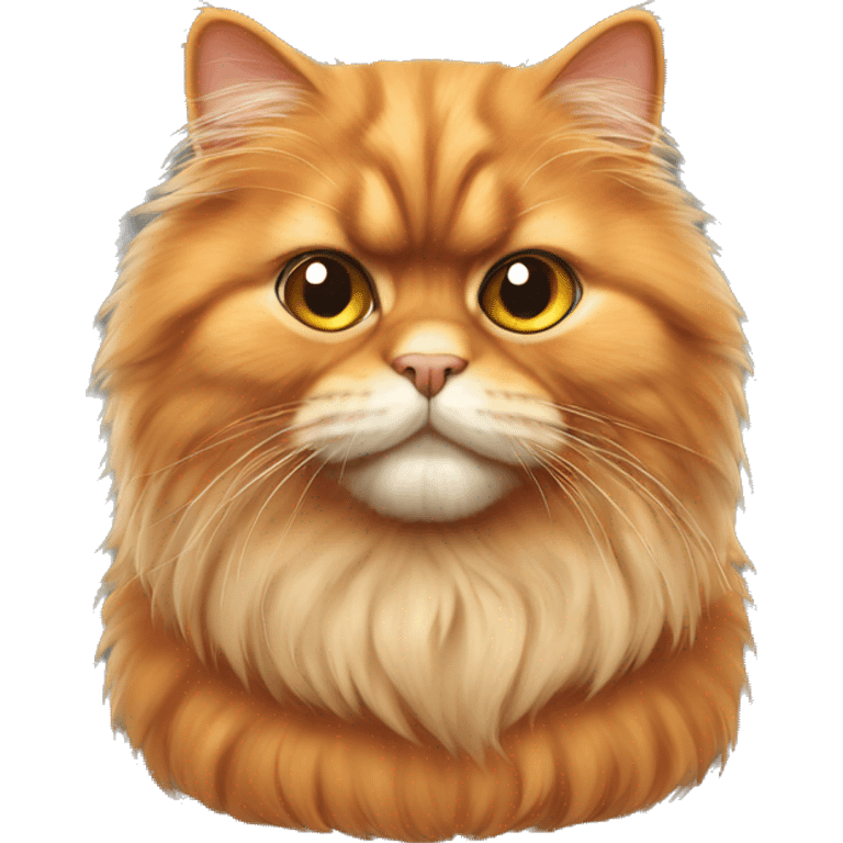 Orange persian fluffy cat emoji