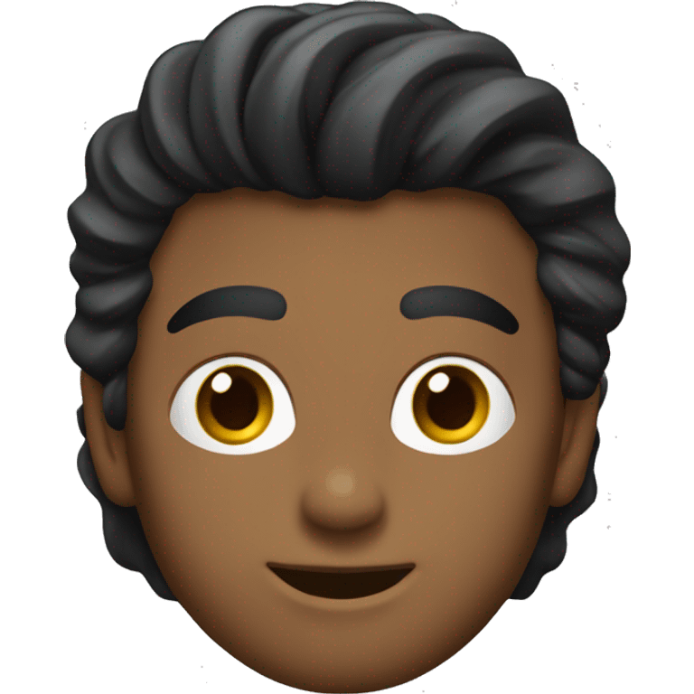 chico moreno con el pelo negro liso emoji