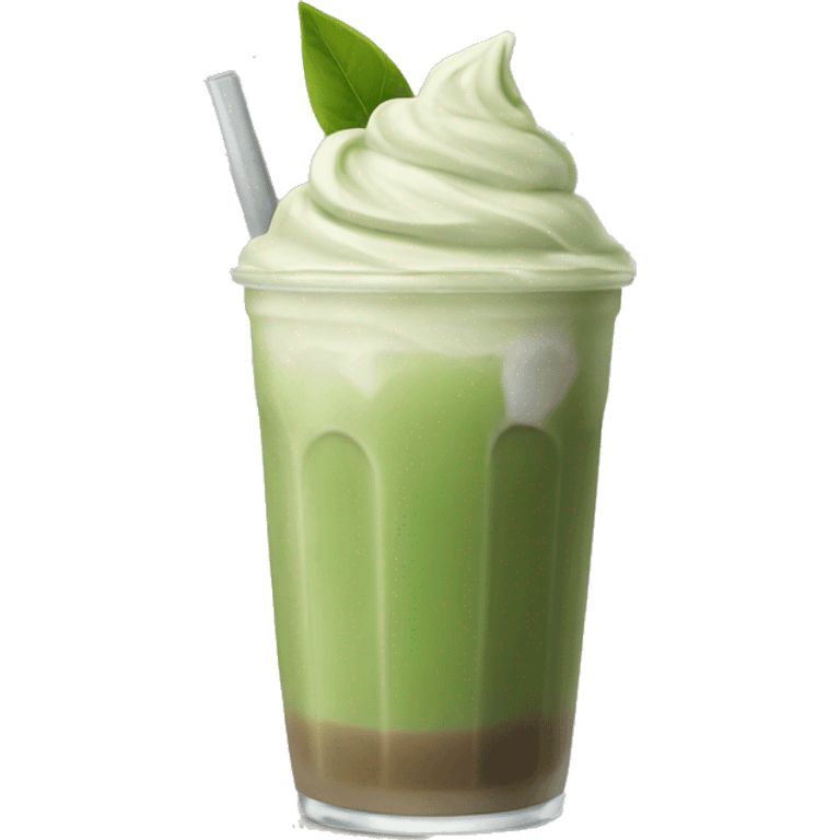 iced matcha latte without whipped cream  emoji