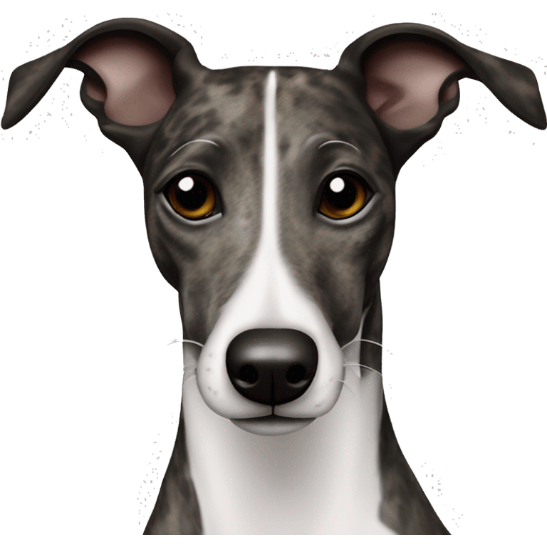 brindle black and white patches whippet emoji