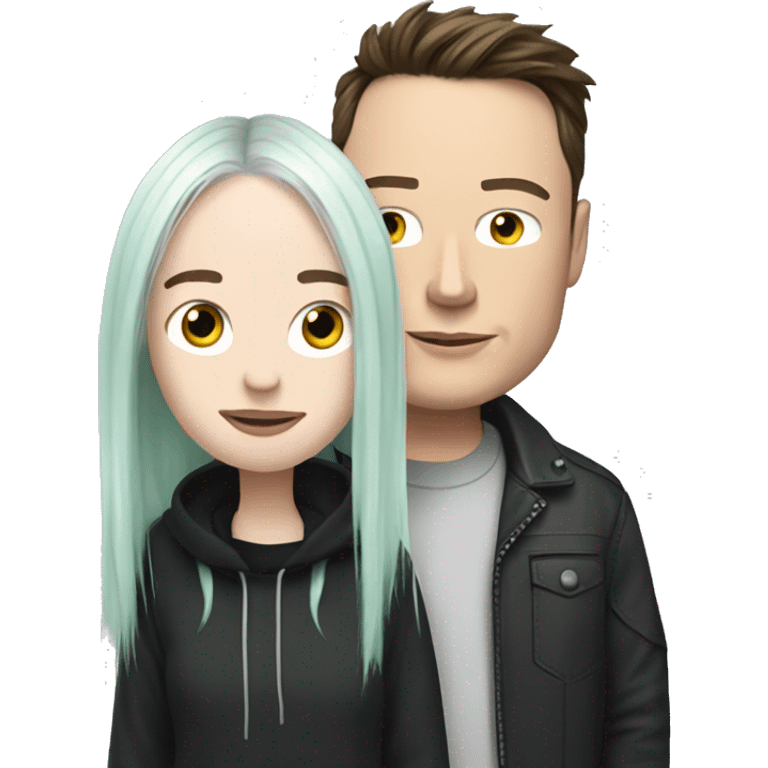 Billie eilish and Elon musk together  emoji