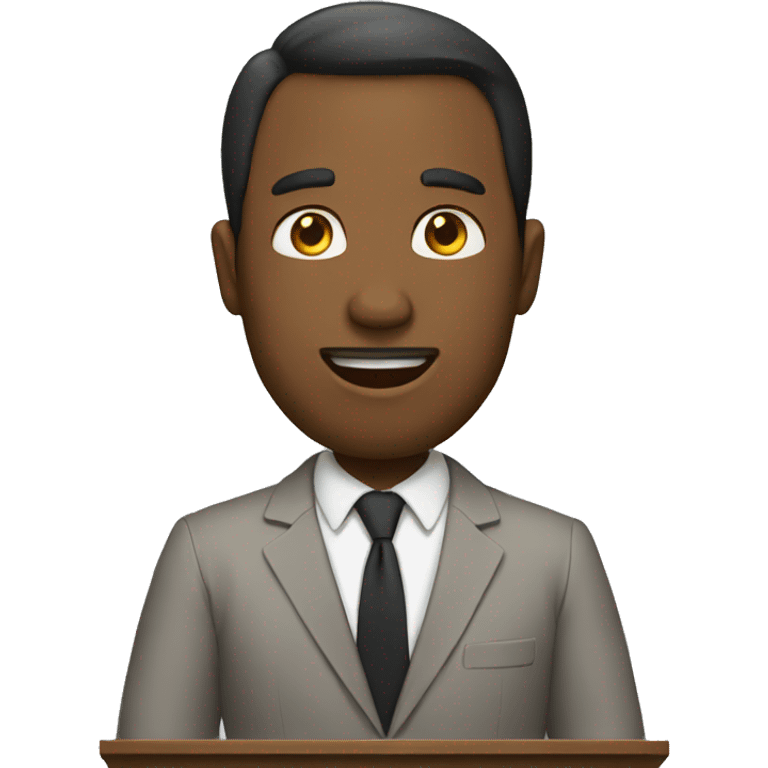 Man giving speech emoji