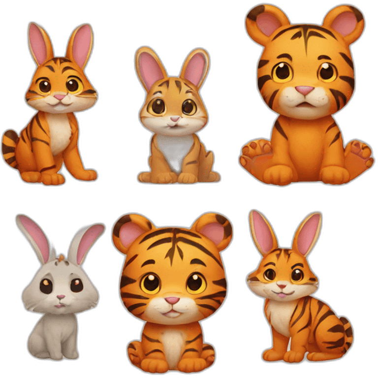 tiger rabbit bear emoji