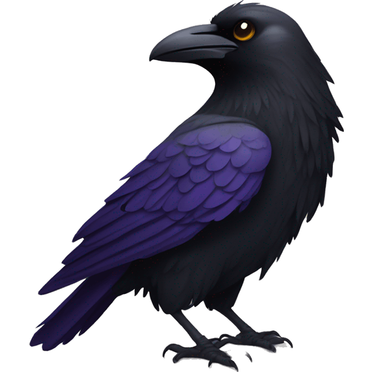 Raven with halo emoji