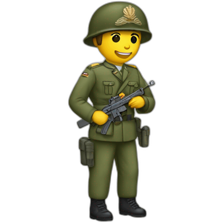 Militaire avec sa main sur sa tempe emoji