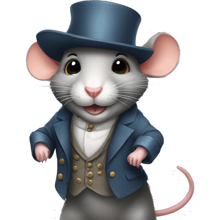 rat dressed up emoji