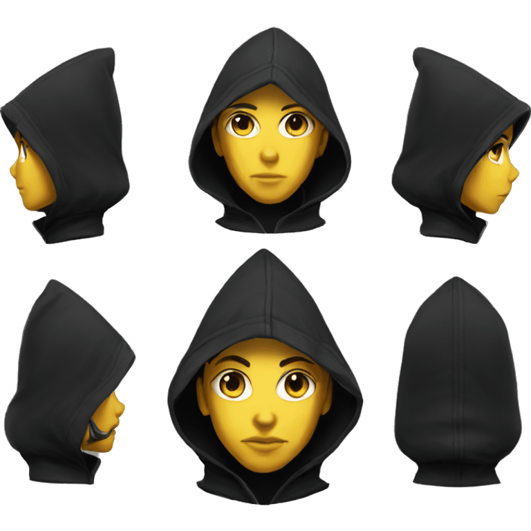 Black hooded cypherpunk  emoji