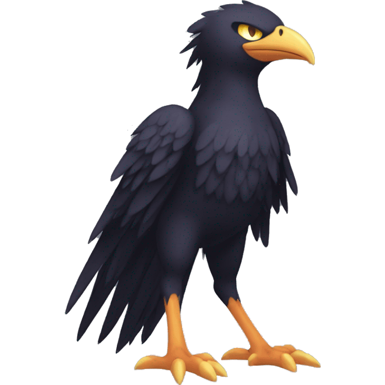 Edgy Fantasy legendary dark bird shadow-type-Phoenix Fakemon full body emoji