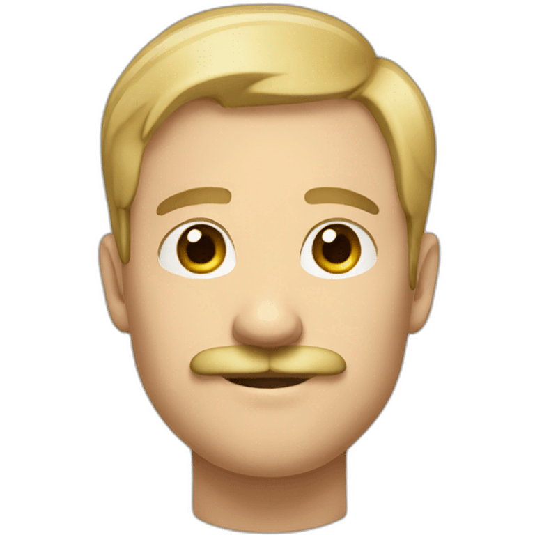 thirty years old tall short blond man with moustache emoji