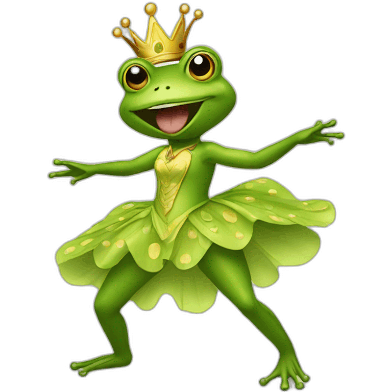 Frog queen dancing emoji