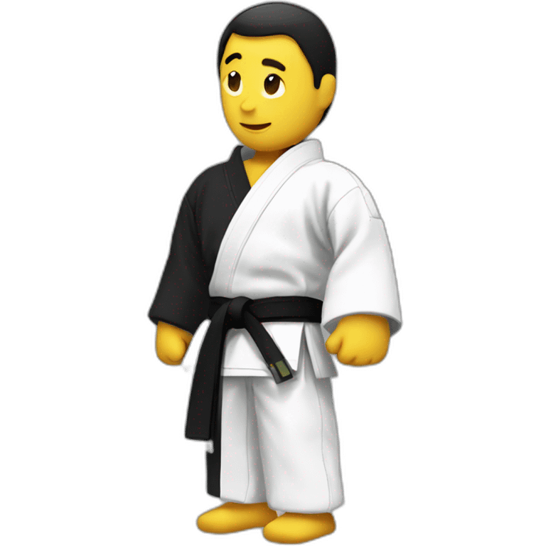 bjj white belt black kimono emoji