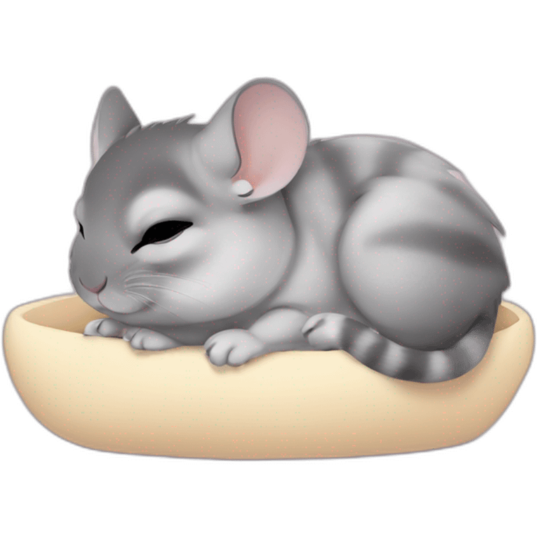 Cute baby chinchilla sleeping emoji