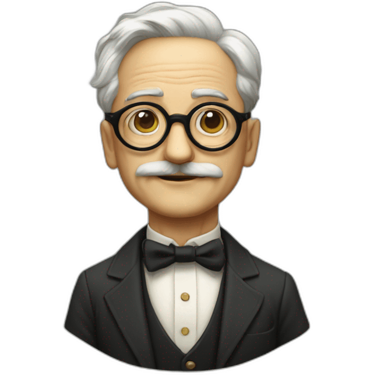 Leon Blum with his round glasses with wire emoji